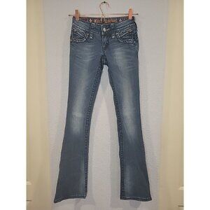 Rock Revival Amy Boot Cut Jeans Women’s 24 Western Rock Rodeo Embellished Denim